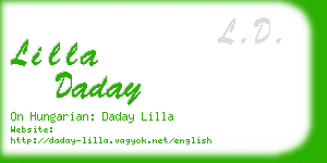 lilla daday business card